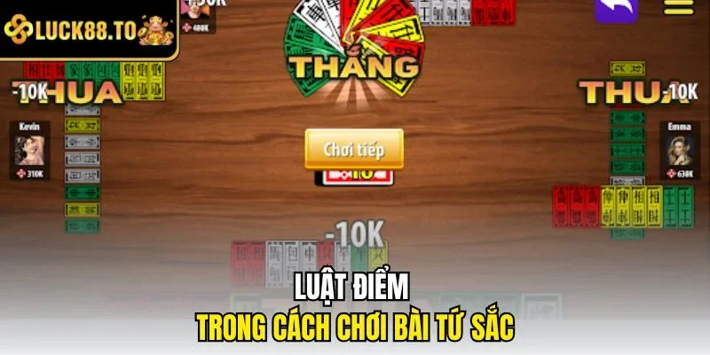 Luật điểm trong cách chơi bài tứ sắc